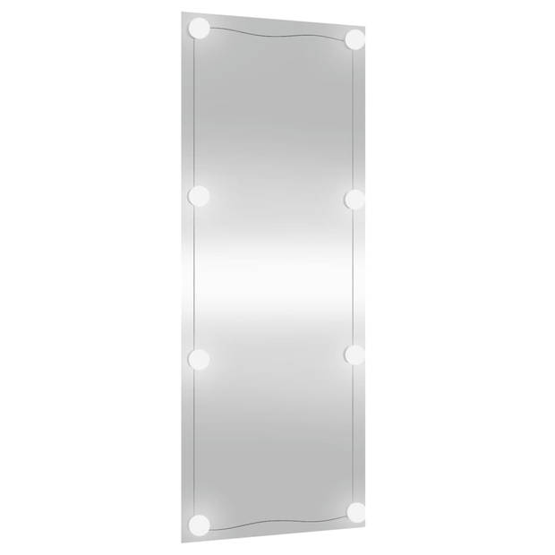 vidaXL Wandspiegel met LED's rechthoekig 40x100 cm glas