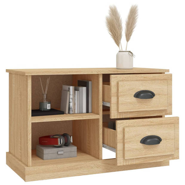 vidaXL Tv-meubel 73x35,5x47,5 cm bewerkt hout sonoma eikenkleurig