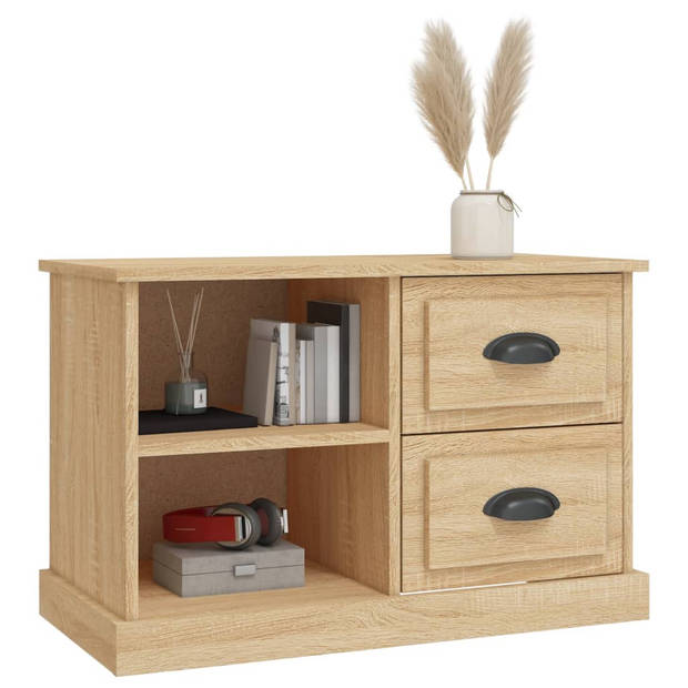 vidaXL Tv-meubel 73x35,5x47,5 cm bewerkt hout sonoma eikenkleurig