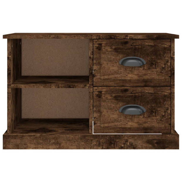 The Living Store TV-Kast - Trendy - Tv-meubel - 73 x 35.5 x 47.5 cm - Gerookt eiken+hout