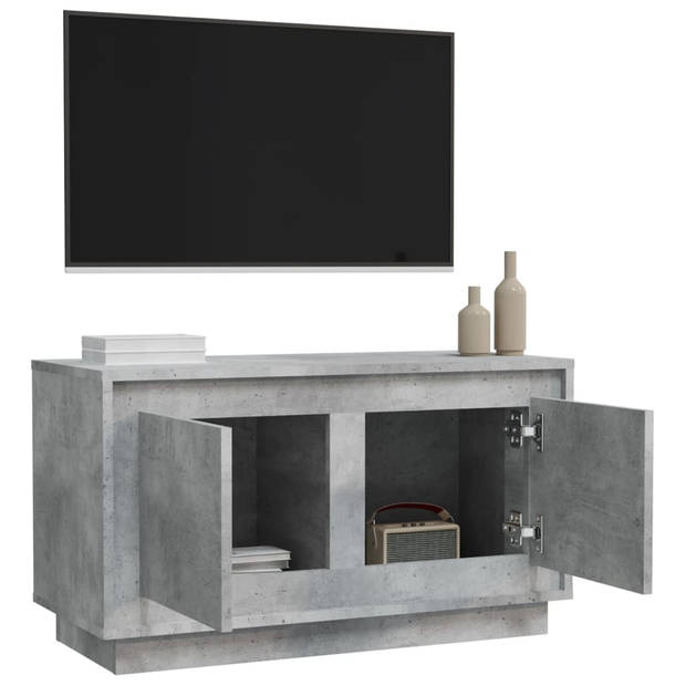 vidaXL Tv-meubel 80x35x45 cm bewerkt hout betongrijs