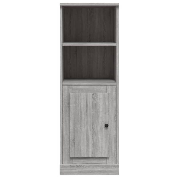 vidaXL Hoge kast 36x35,5x103,5 cm bewerkt hout grijs sonoma eikenkleur