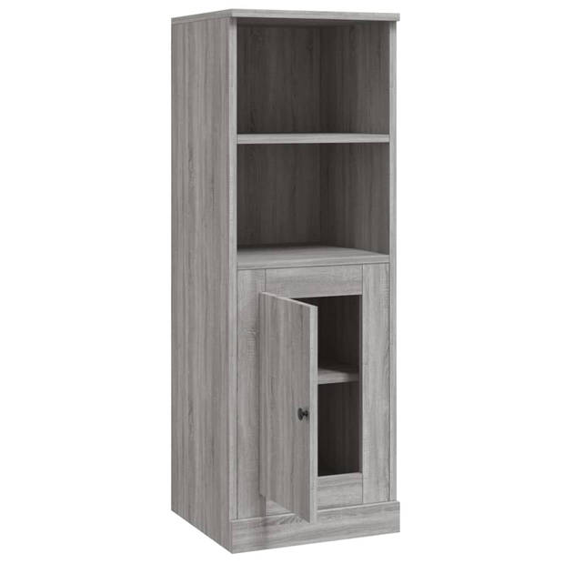 vidaXL Hoge kast 36x35,5x103,5 cm bewerkt hout grijs sonoma eikenkleur