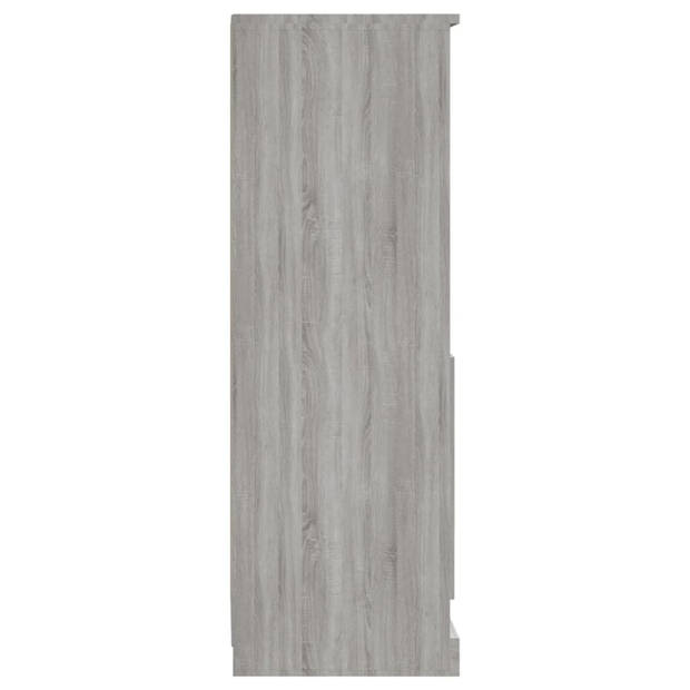 vidaXL Hoge kast 36x35,5x103,5 cm bewerkt hout grijs sonoma eikenkleur