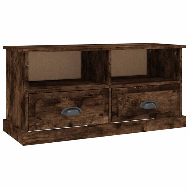 vidaXL Tv-meubel 93x35,5x45 cm bewerkt hout gerookt eikenkleurig