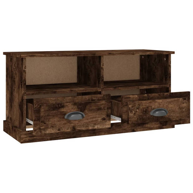 vidaXL Tv-meubel 93x35,5x45 cm bewerkt hout gerookt eikenkleurig