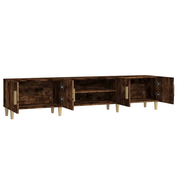 vidaXL Tv-meubel 180x31,5x40 cm bewerkt hout gerookt eikenkleurig