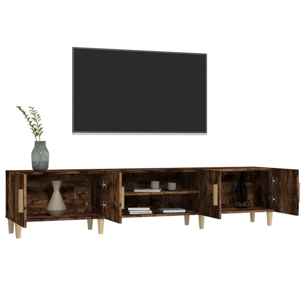 vidaXL Tv-meubel 180x31,5x40 cm bewerkt hout gerookt eikenkleurig