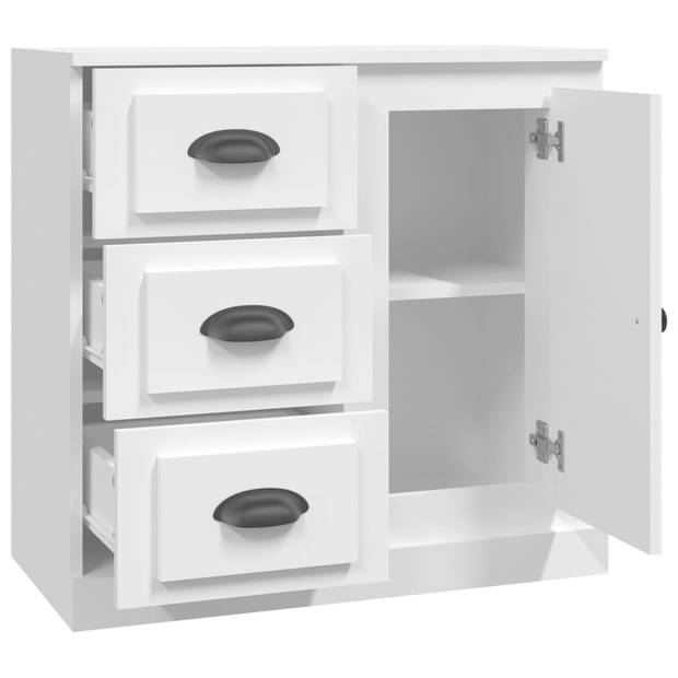 The Living Store Dressoir Klassieke - Bijzetkast - 70x35.5x67.5 cm - Wit