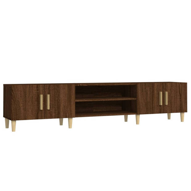 vidaXL Tv-meubel 180x31,5x40 cm bewerkt hout bruin eikenkleur