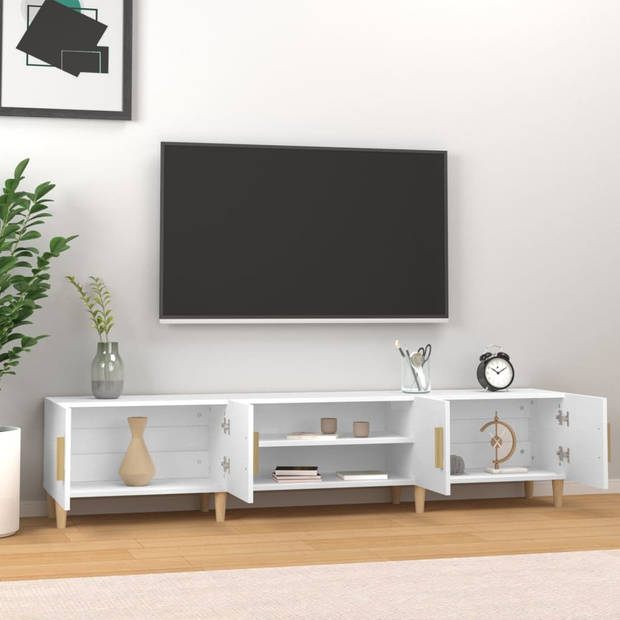 The Living Store TV-meubel - Trendy - TV-kast - 180 x 31.5 x 40 cm - Wit - Duurzaam materiaal