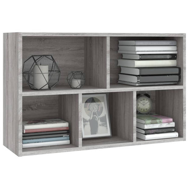 vidaXL Boekenkast/dressoir 50x25x80 cm bewerkt hout sonoma grijs