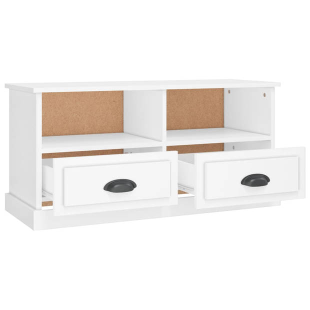 The Living Store TV-meubel Basic - wit - 93 x 35.5 x 45 cm