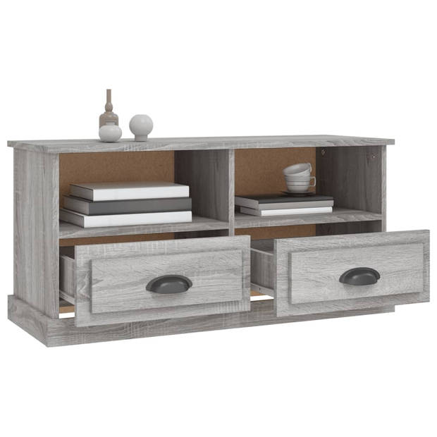 vidaXL Tv-meubel 93x35,5x45 cm bewerkt hout grijs sonoma eikenkleurig