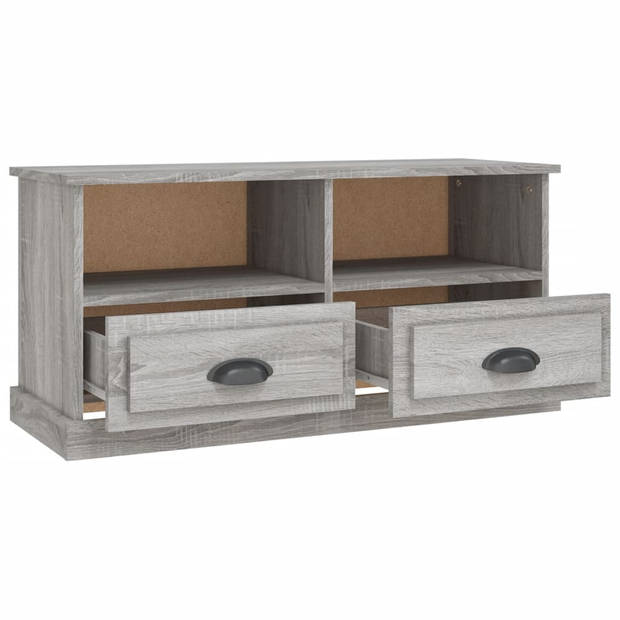 vidaXL Tv-meubel 93x35,5x45 cm bewerkt hout grijs sonoma eikenkleurig