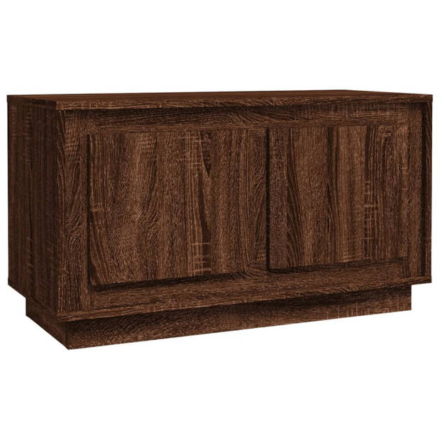 vidaXL Tv-meubel 80x35x45 cm bewerkt hout bruin eikenkleur