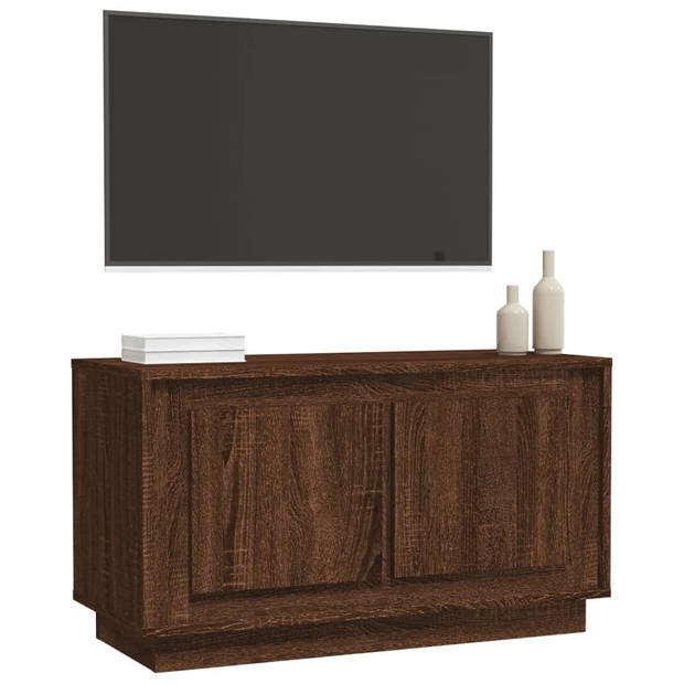 The Living Store TV-meubel Bruineiken 80x35x45 cm - Trendy en praktisch design - duurzaam bewerkt hout - voldoende