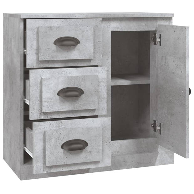 The Living Store Dressoir Bijzetkast - 70x35.5x67.5 cm - Betongrijs