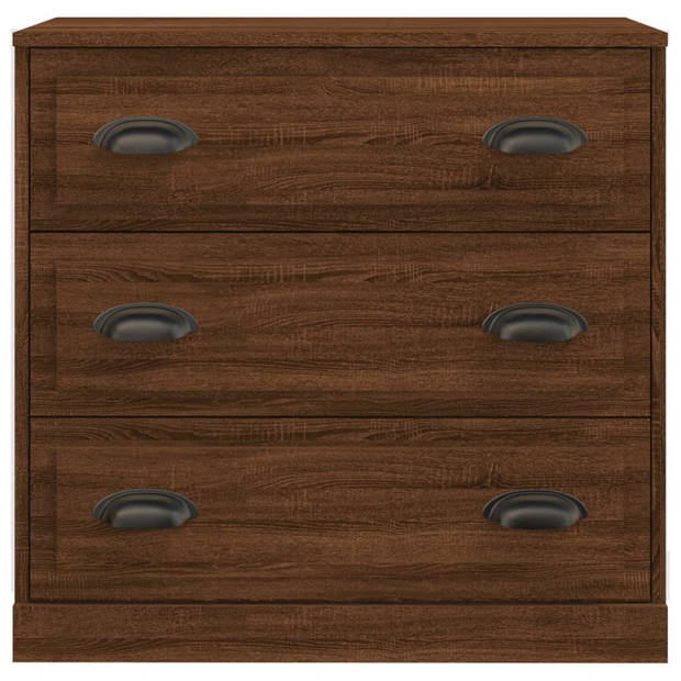 vidaXL Dressoir 70x35,5x67,5 cm bewerkt hout bruin eikenkleur