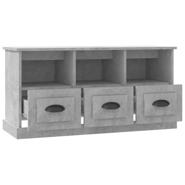 vidaXL Tv-meubel 100x35x50 cm bewerkt hout betongrijs