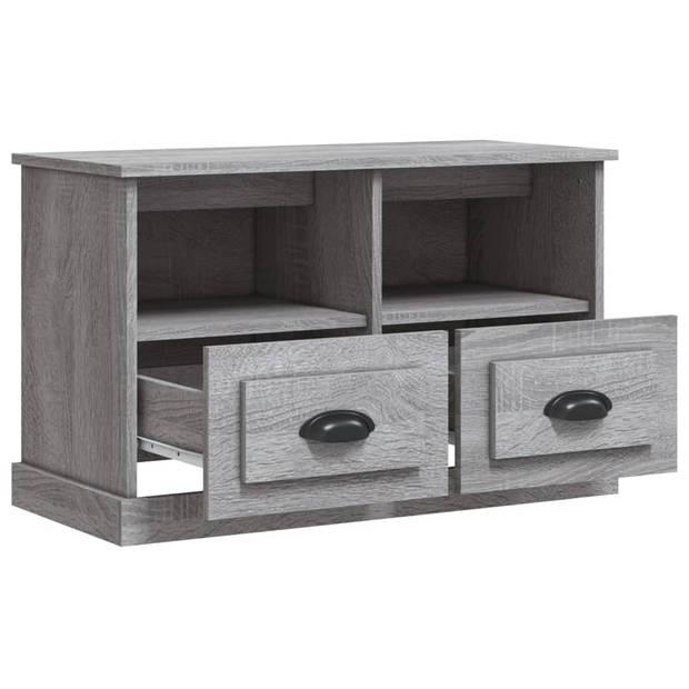 The Living Store TV-meubel - Trendy - 80 x 35 x 50 cm - Grijs Sonoma Eiken