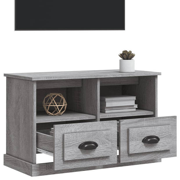 The Living Store TV-meubel - Trendy - 80 x 35 x 50 cm - Grijs Sonoma Eiken