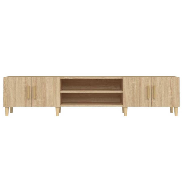 vidaXL Tv-meubel 180x31,5x40 cm bewerkt hout sonoma eikenkleurig