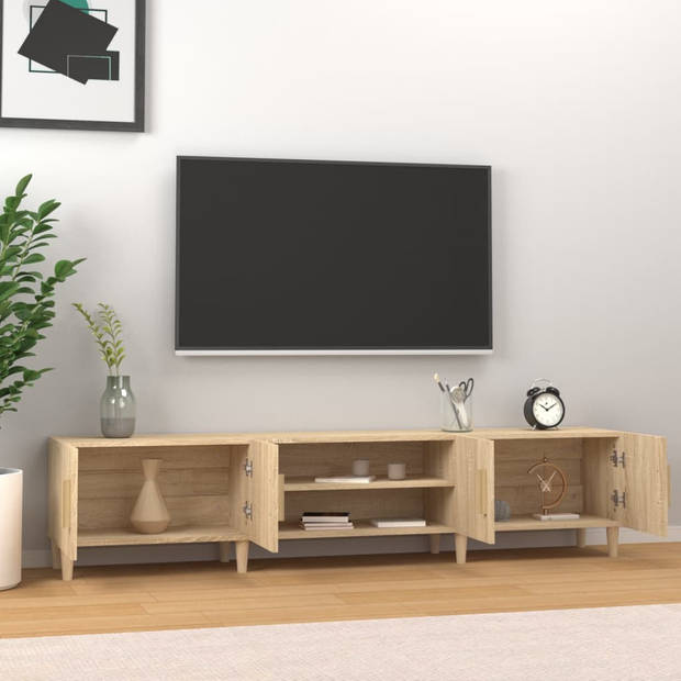 vidaXL Tv-meubel 180x31,5x40 cm bewerkt hout sonoma eikenkleurig