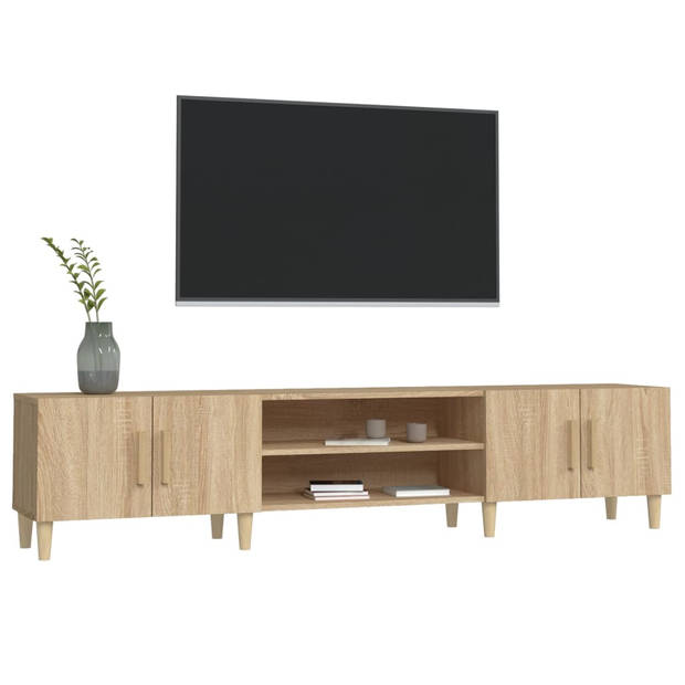 The Living Store TV-kast - Sonoma eiken - 180x31.5x40 cm - Trendy design