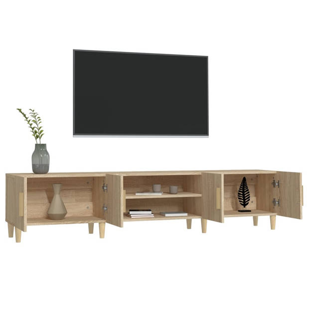 The Living Store TV-kast - Sonoma eiken - 180x31.5x40 cm - Trendy design