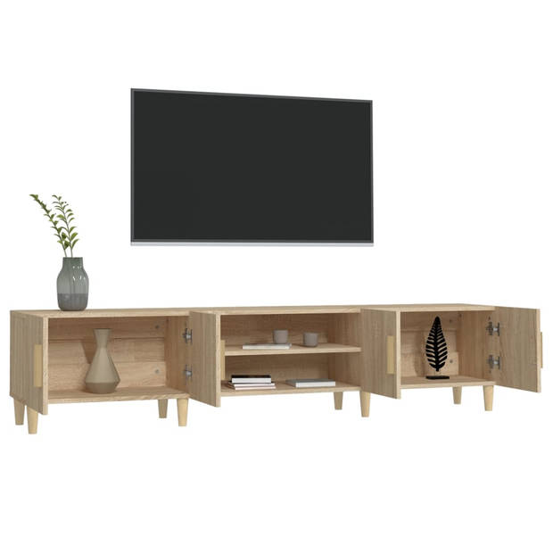 vidaXL Tv-meubel 180x31,5x40 cm bewerkt hout sonoma eikenkleurig