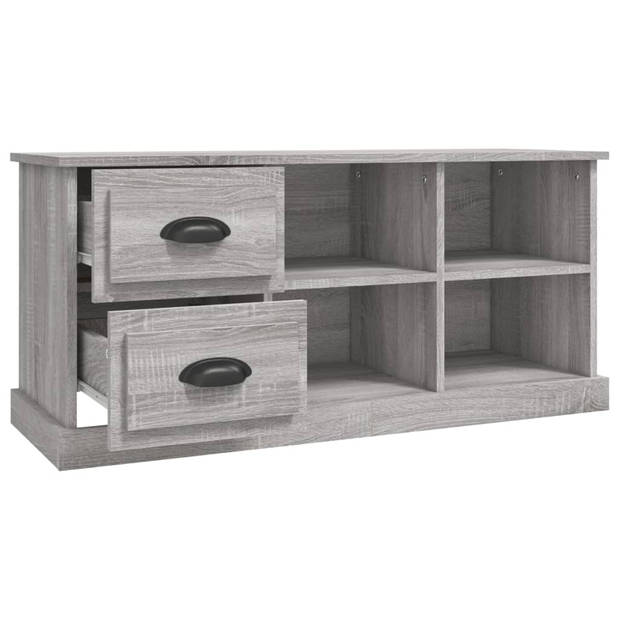 vidaXL Tv-meubel 102x35,5x47,5 cm bewerkt hout grijs sonoma eikenkleur