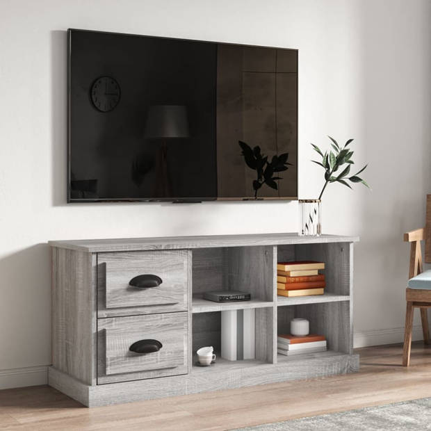 vidaXL Tv-meubel 102x35,5x47,5 cm bewerkt hout grijs sonoma eikenkleur