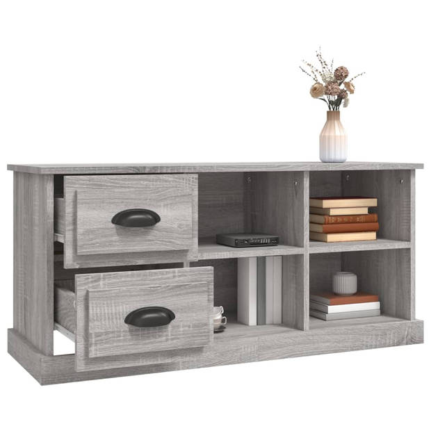 vidaXL Tv-meubel 102x35,5x47,5 cm bewerkt hout grijs sonoma eikenkleur