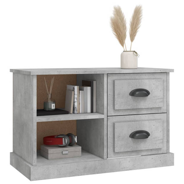 The Living Store Tv-kast Betongrijs 73x35.5x47.5 cm - Trendy design - Duurzaam materiaal - Voldoende opbergruimte