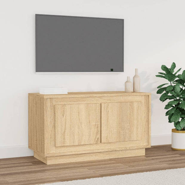 The Living Store TV-meubel Sonoma Eiken - 80 x 35 x 45 cm - Trendy ontwerp met voldoende opbergruimte