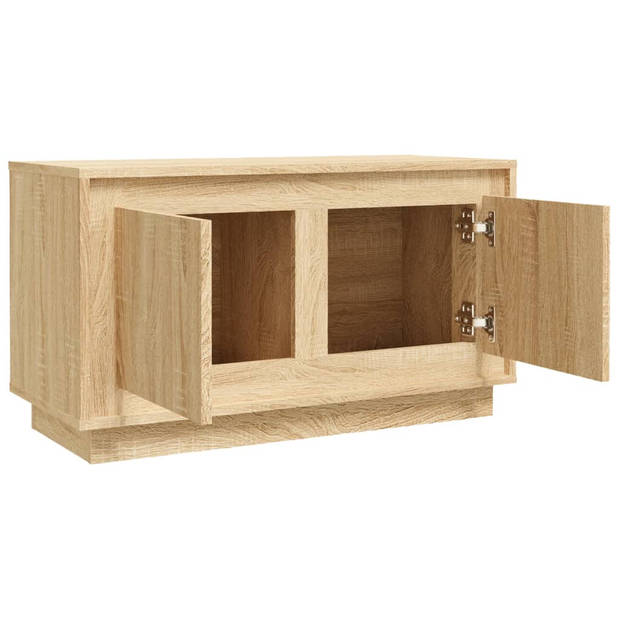 The Living Store TV-meubel Sonoma Eiken - 80 x 35 x 45 cm - Trendy ontwerp met voldoende opbergruimte