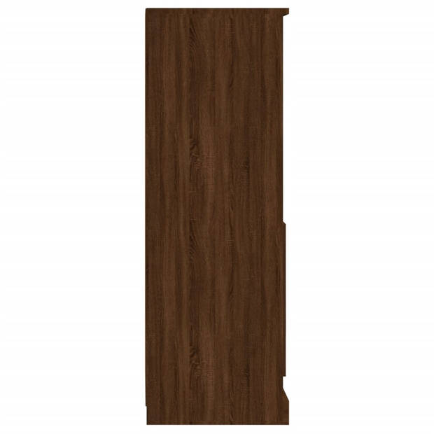 vidaXL Hoge kast 36x35,5x103,5 cm bewerkt hout bruin eikenkleur