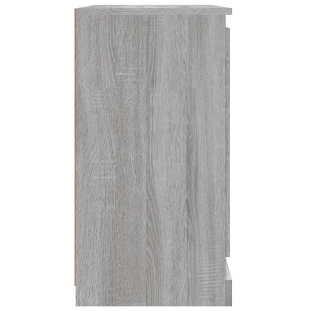 vidaXL Dressoir 70x35,5x67,5 cm bewerkt hout grijs sonoma eikenkleurig