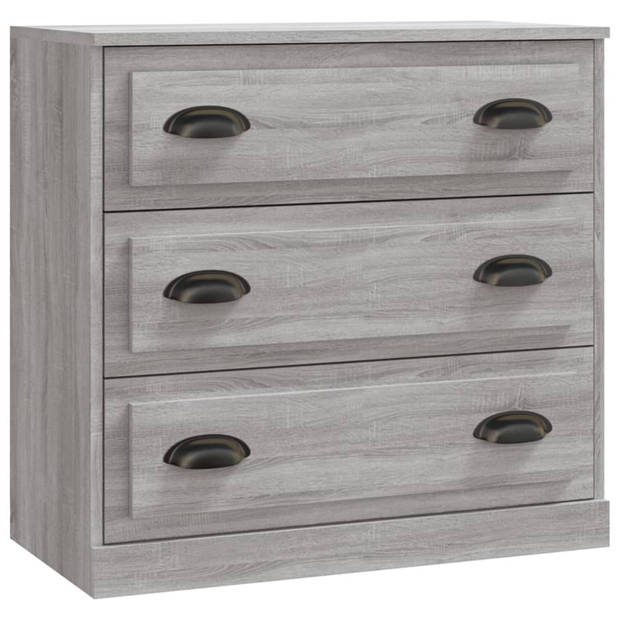 The Living Store Dressoir Klassieke - Bijzetkast - 70 x 35.5 x 67.5 cm - Grijs Sonoma Eiken