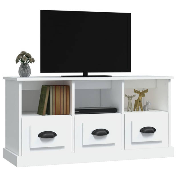 vidaXL Tv-meubel 100x35x50 cm bewerkt hout wit