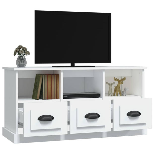 vidaXL Tv-meubel 100x35x50 cm bewerkt hout wit