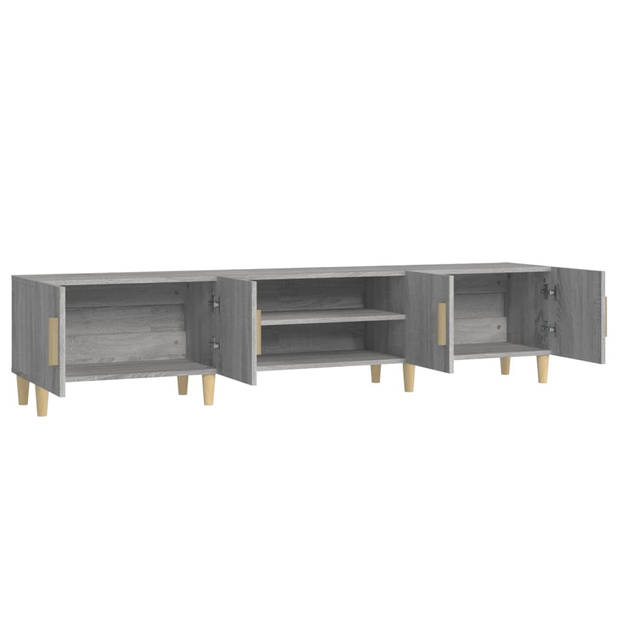 vidaXL Tv-meubel 180x31,5x40 cm bewerkt hout grijs sonoma eikenkleurig