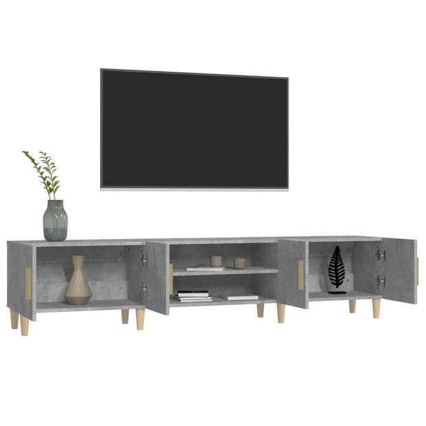 vidaXL Tv-meubel 180x31,5x40 cm bewerkt hout betongrijs