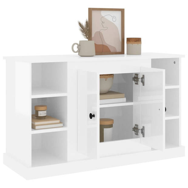 The Living Store Dressoir - naam van - Kast - 100 x 35.5 x 60 cm - Hoogglans wit