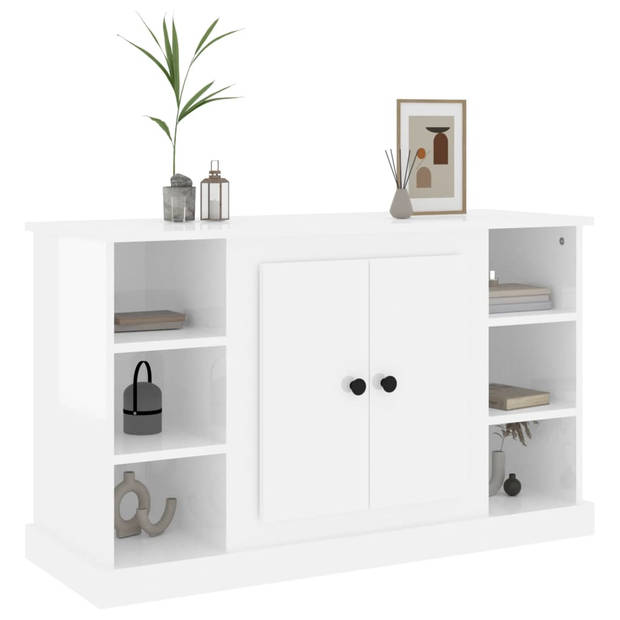 The Living Store Dressoir - naam van - Kast - 100 x 35.5 x 60 cm - Hoogglans wit