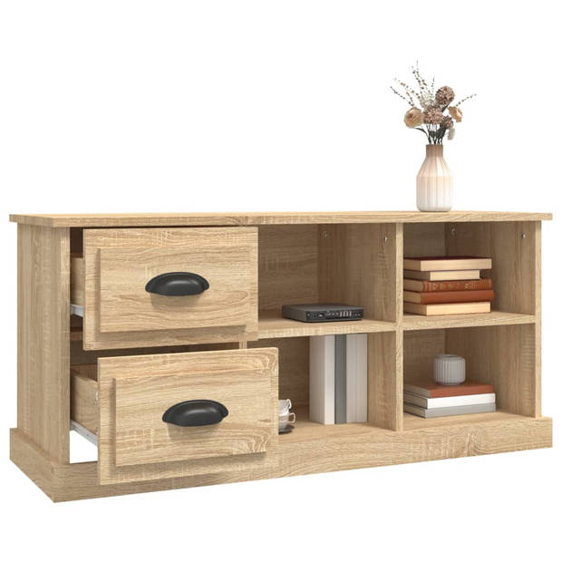 vidaXL Tv-meubel 102x35,5x47,5 cm bewerkt hout sonoma eikenkleurig