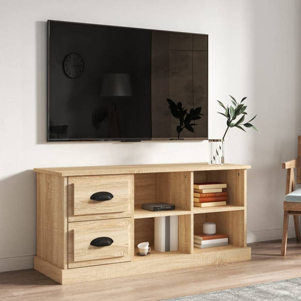 vidaXL Tv-meubel 102x35,5x47,5 cm bewerkt hout sonoma eikenkleurig
