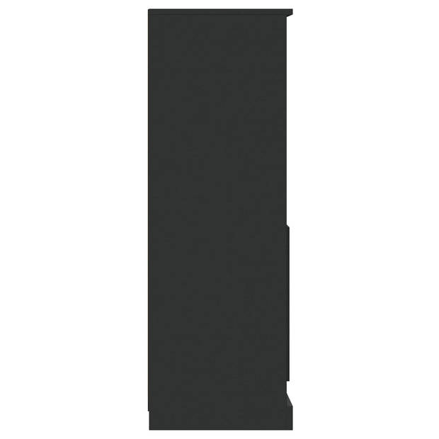 vidaXL Hoge kast 36x35,5x103,5 cm bewerkt hout zwart