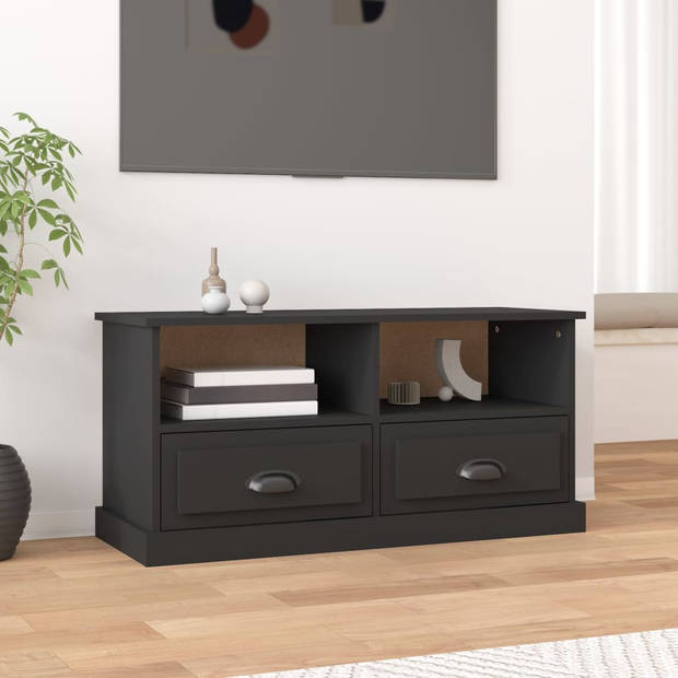 vidaXL Tv-meubel 93x35,5x45 cm bewerkt hout zwart